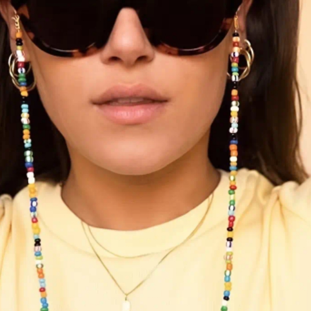 HANDCRAFTED GLASSBEAD BOHO EYEGLASS CHAIN